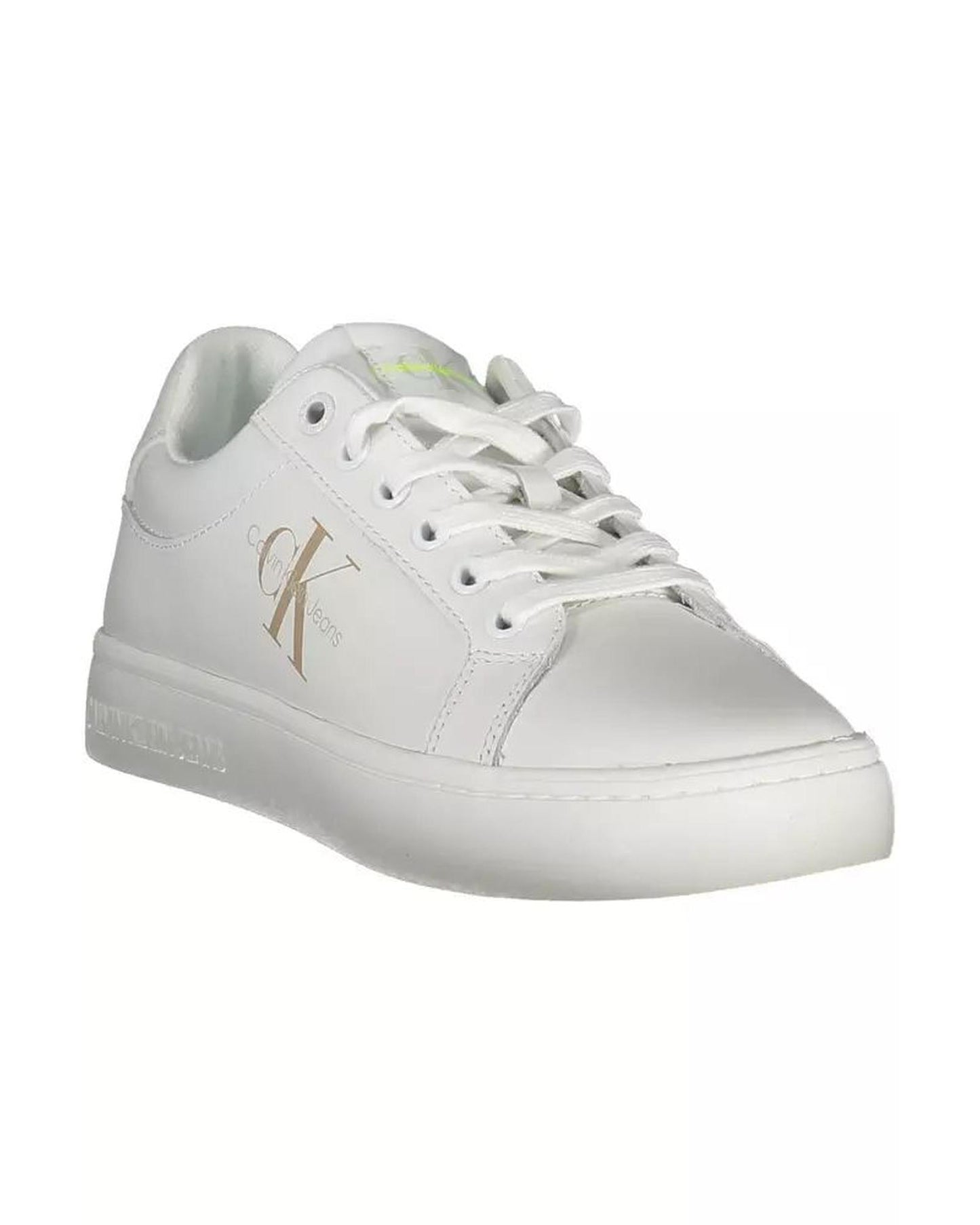 Calvin Klein Women's White Polyester Sneaker - 39 EU