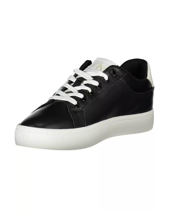 Calvin Klein Women's Black Polyester Sneaker - 37 EU