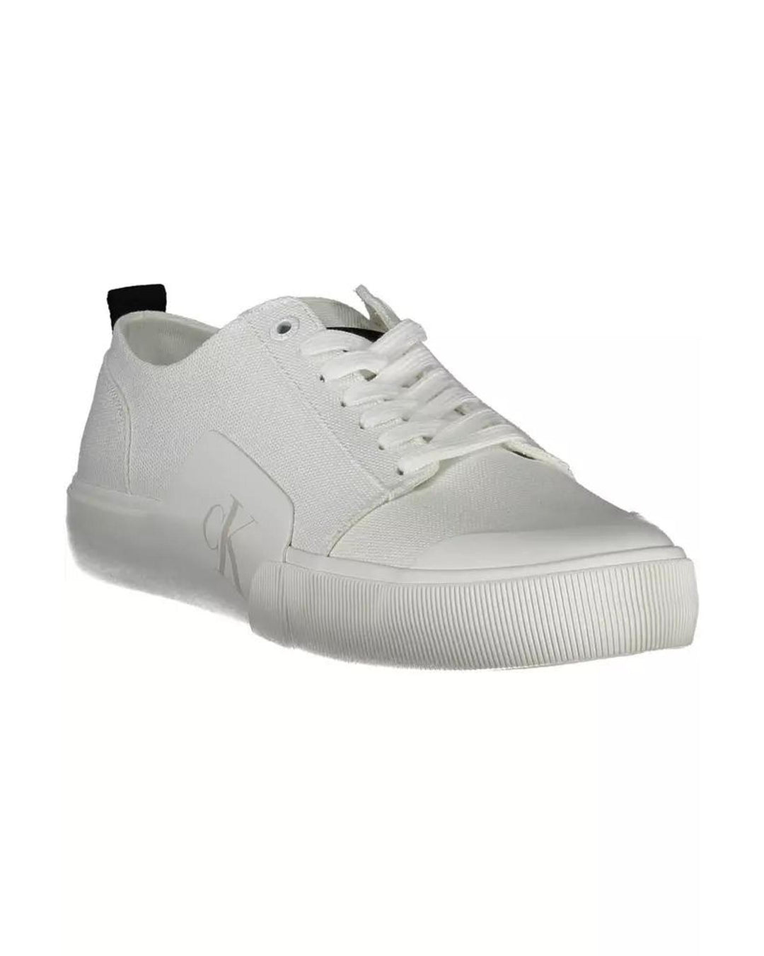 Calvin Klein Men's White Cotton Sneaker - 43 EU