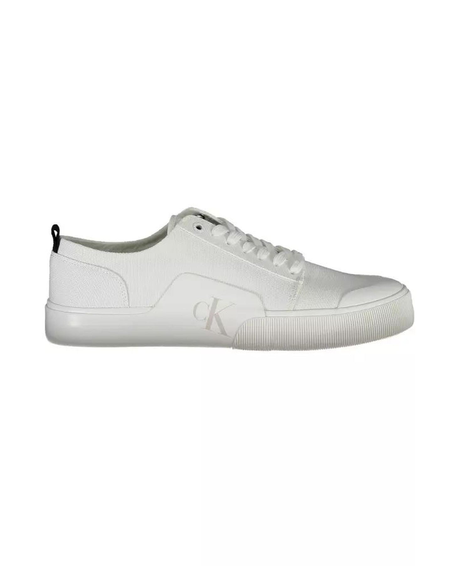 Calvin Klein Men's White Cotton Sneaker - 44 EU