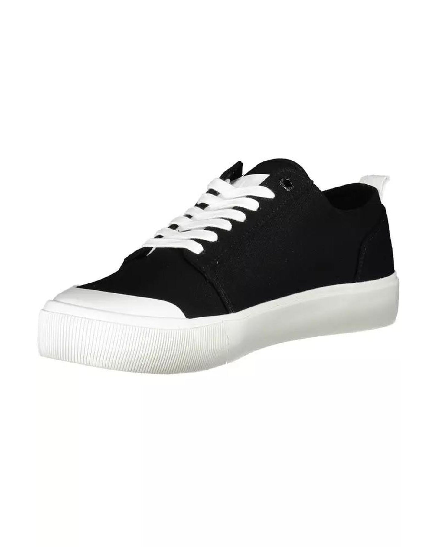 Calvin Klein Men's Black Cotton Sneaker - 43 EU