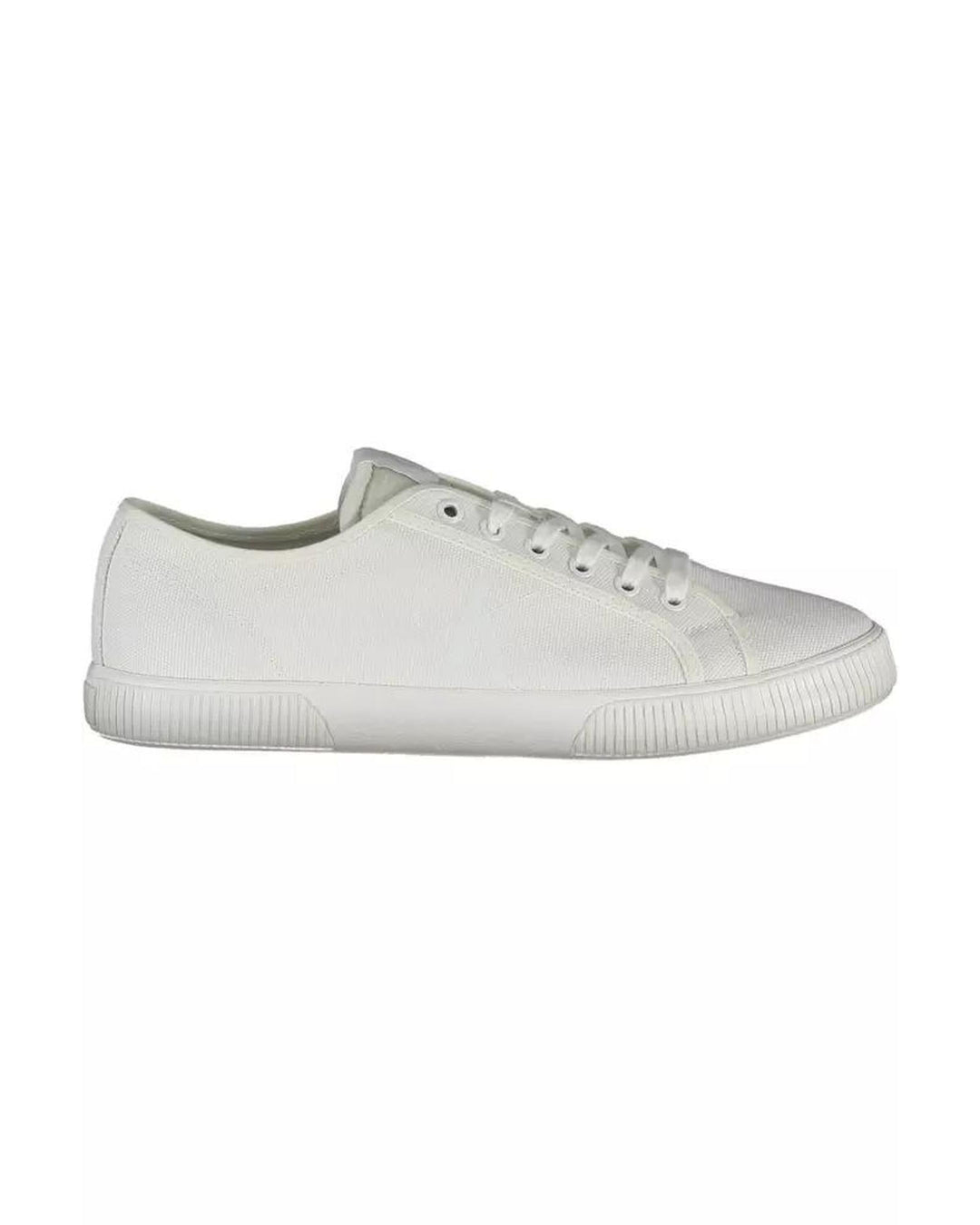 Calvin Klein Men's White Cotton Sneaker - 45 EU