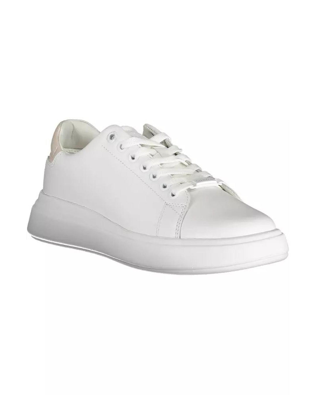 Calvin Klein Women's White Polyester Sneaker - 37 EU