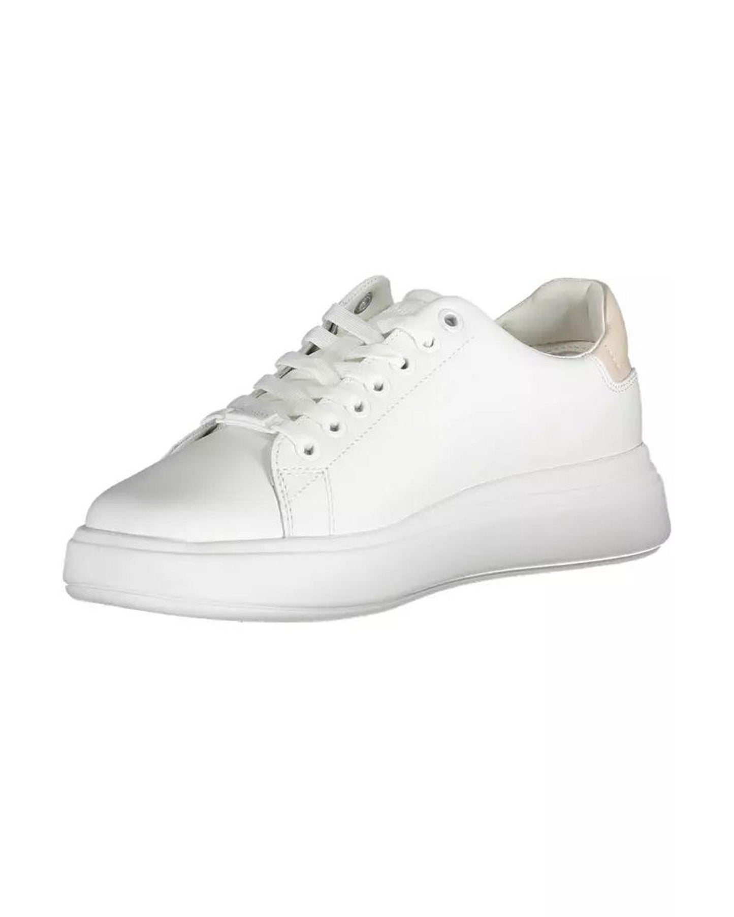 Calvin Klein Women's White Polyester Sneaker - 37 EU