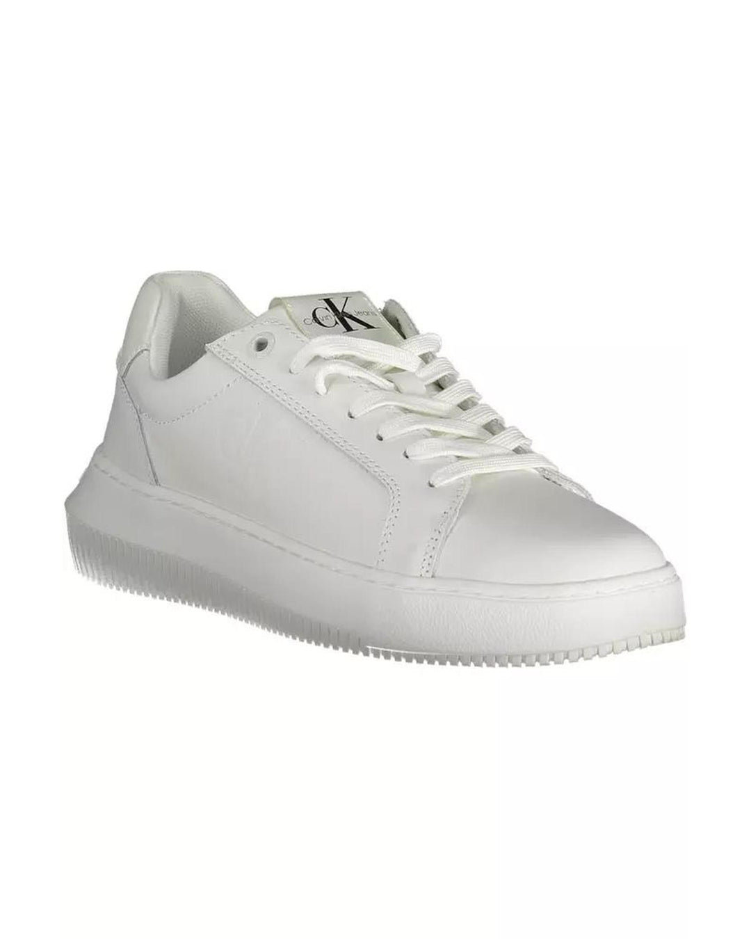 Calvin Klein Women's White Polyester Sneaker - 40 EU