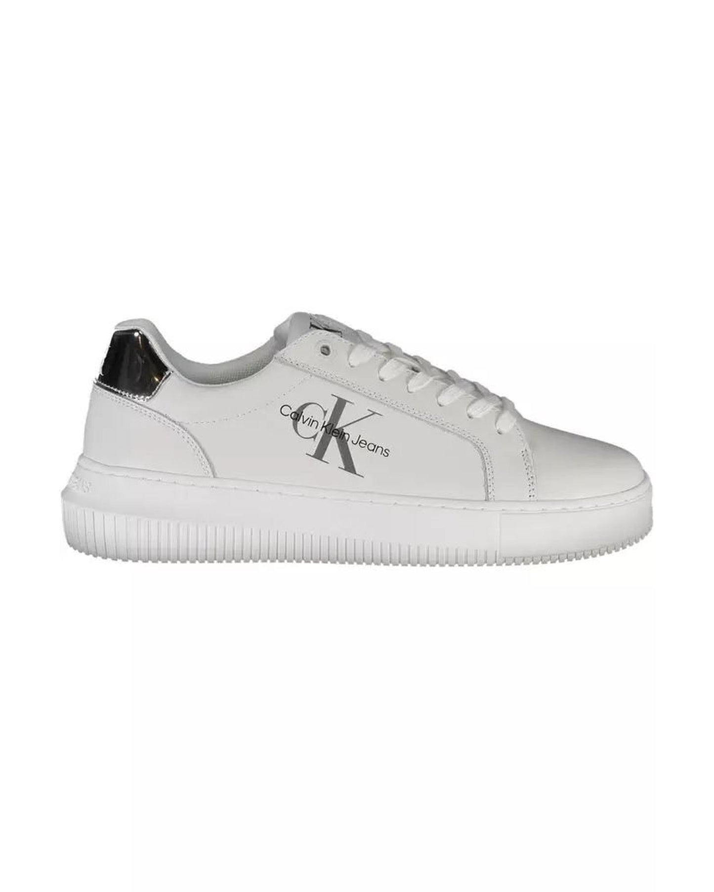 Calvin Klein Women's White Polyester Sneaker - 38 EU