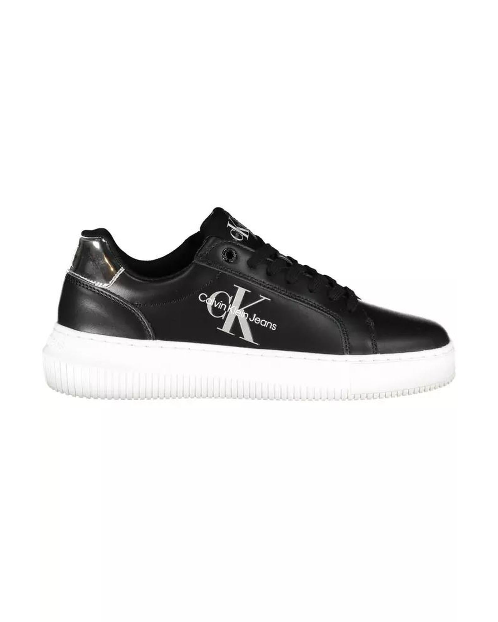 Calvin Klein Women's Black Polyester Sneaker - 37 EU