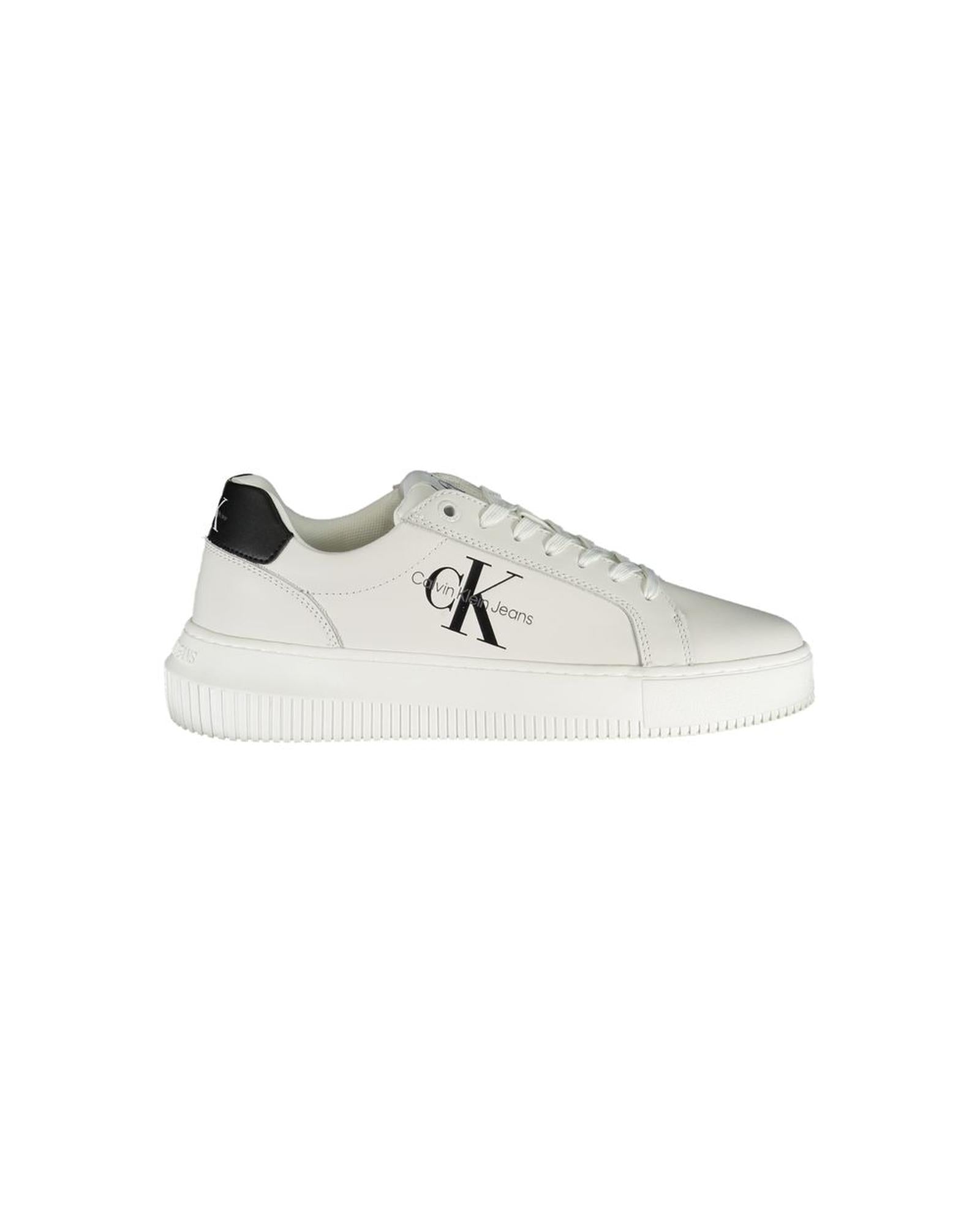 Calvin Klein Women's White Polyester Sneaker - 36 EU