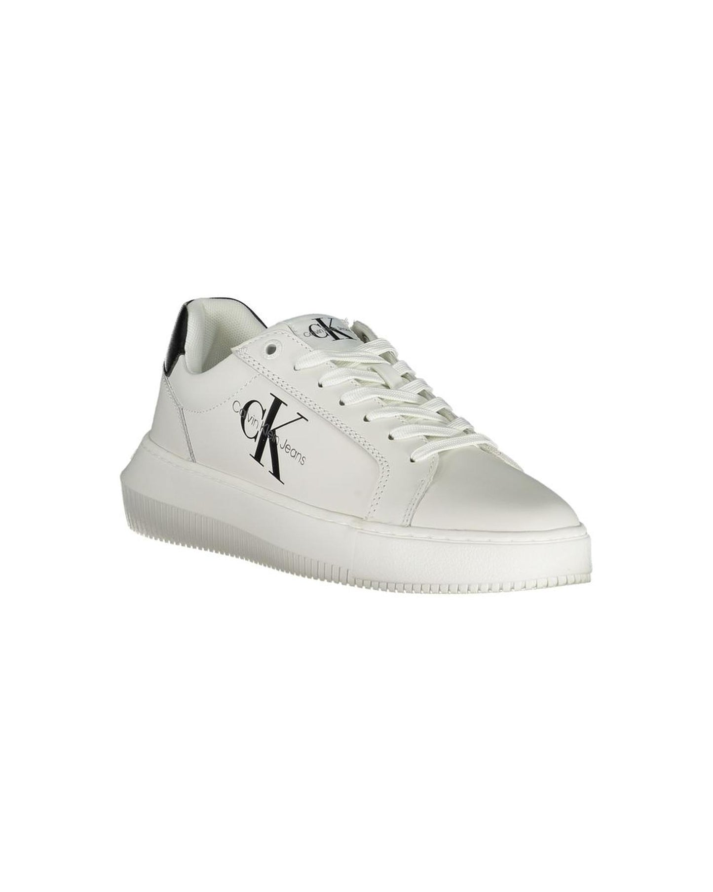 Calvin Klein Women's White Polyester Sneaker - 36 EU