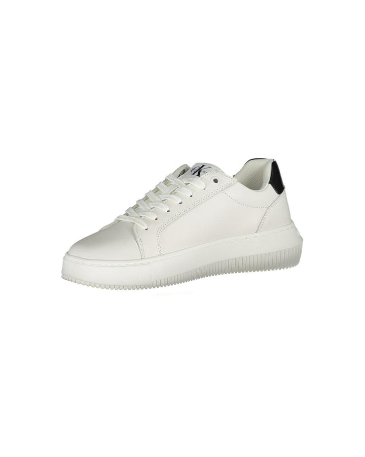 Calvin Klein Women's White Polyester Sneaker - 36 EU