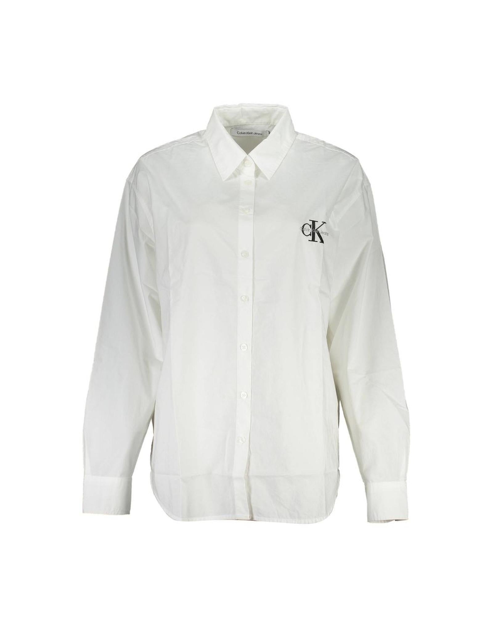 Calvin Klein Women's White Cotton Shirt - S