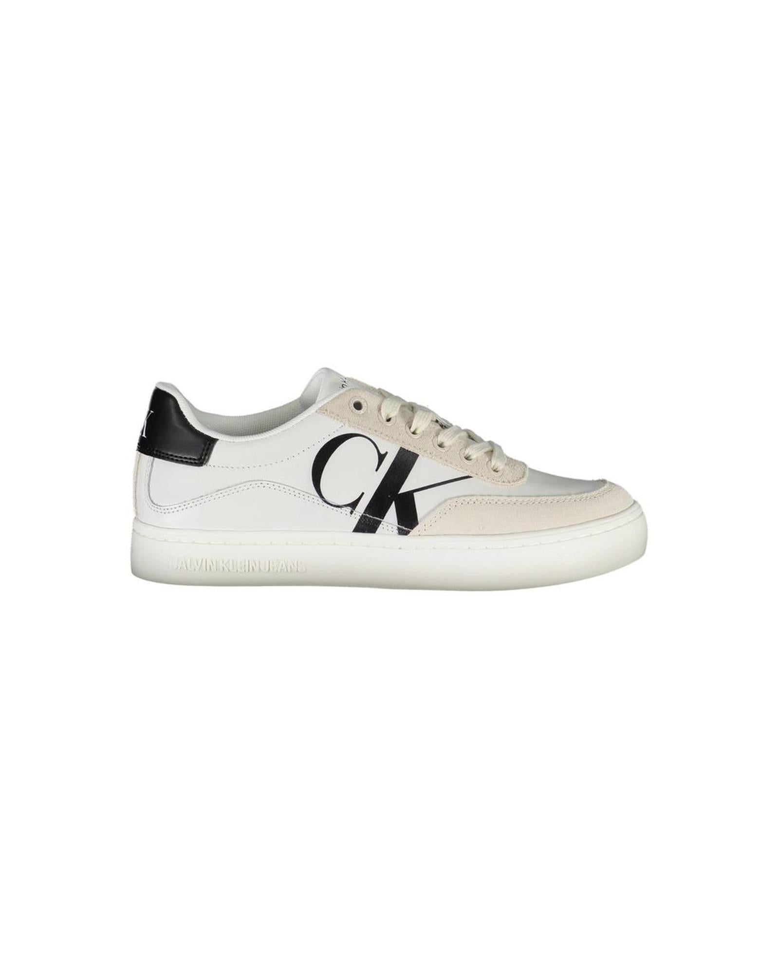 Calvin Klein Women's White Polyester Sneaker - 40 EU