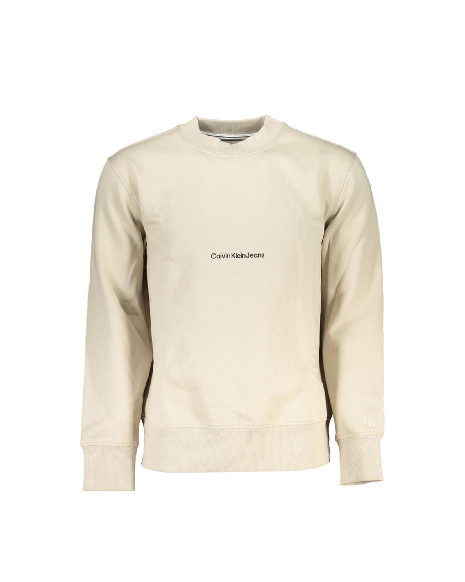 Calvin Klein Men's Beige Cotton Sweater - S