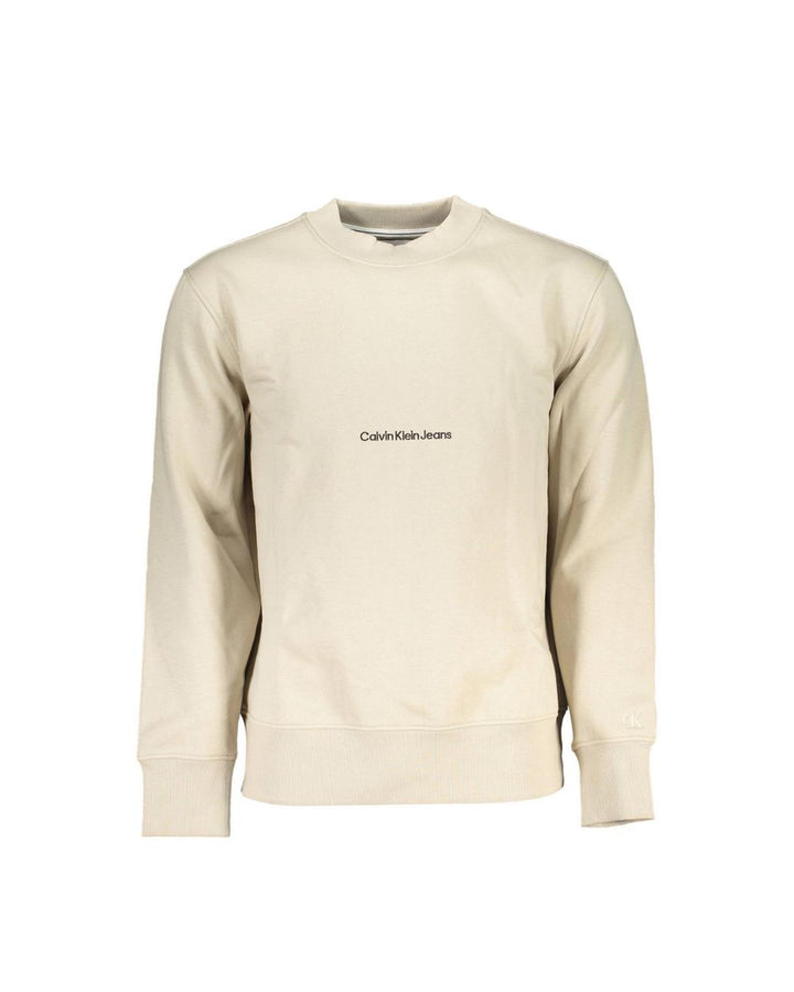 Calvin Klein Men's Beige Cotton Sweater - XL