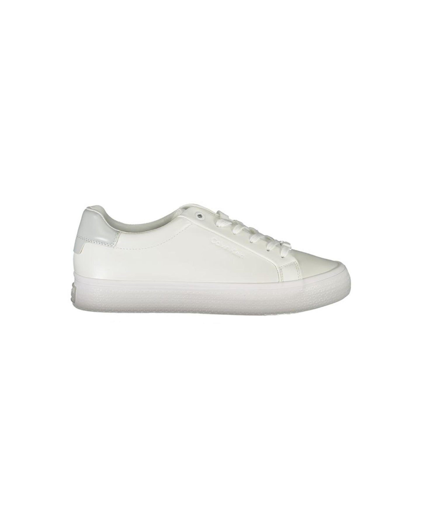 Calvin Klein Women's White Polyester Sneaker - 37 EU