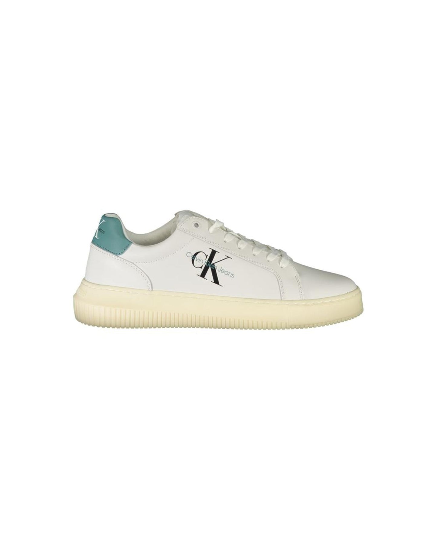 Calvin Klein Men's White Polyester Sneaker - 40 EU