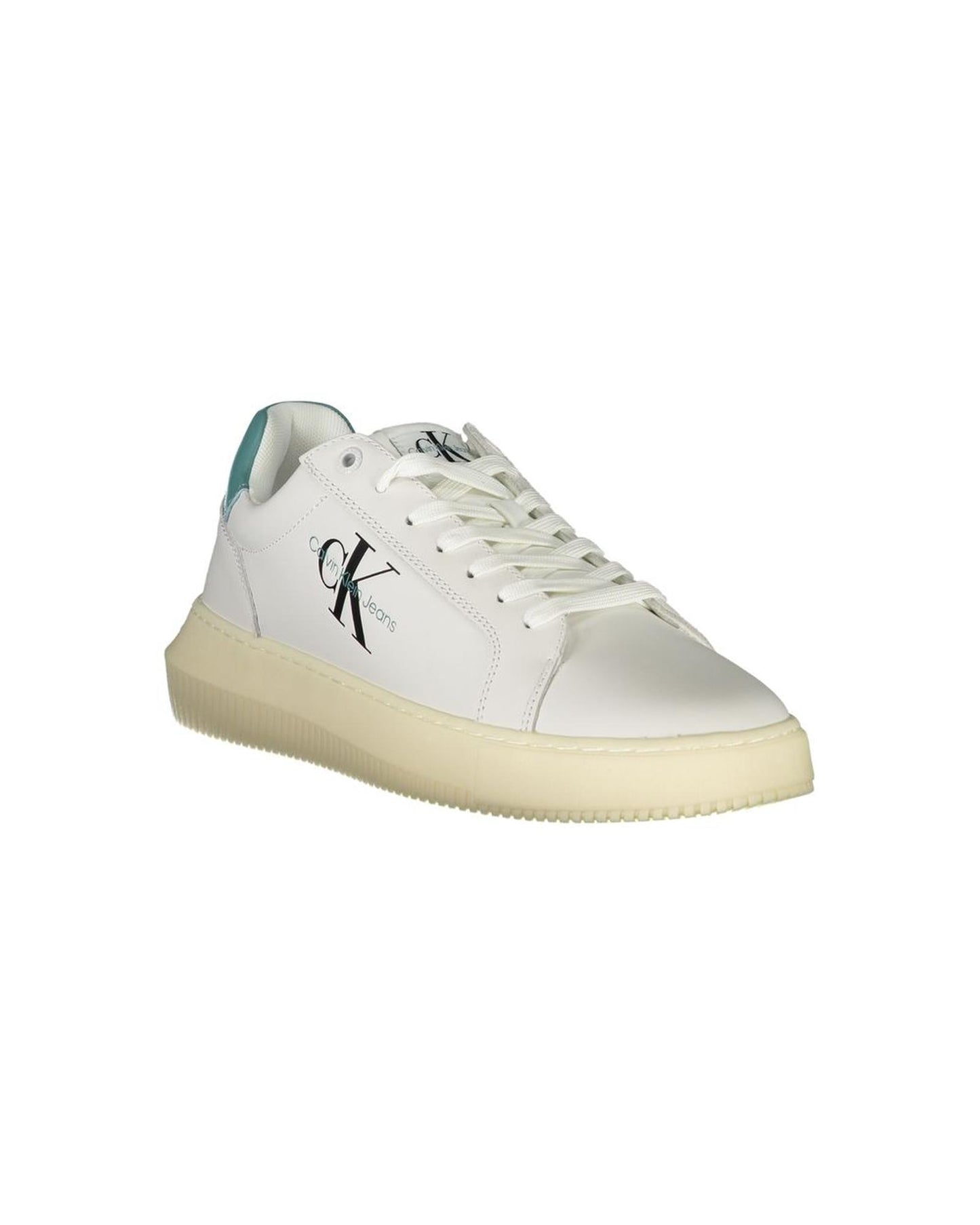 Calvin Klein Men's White Polyester Sneaker - 40 EU