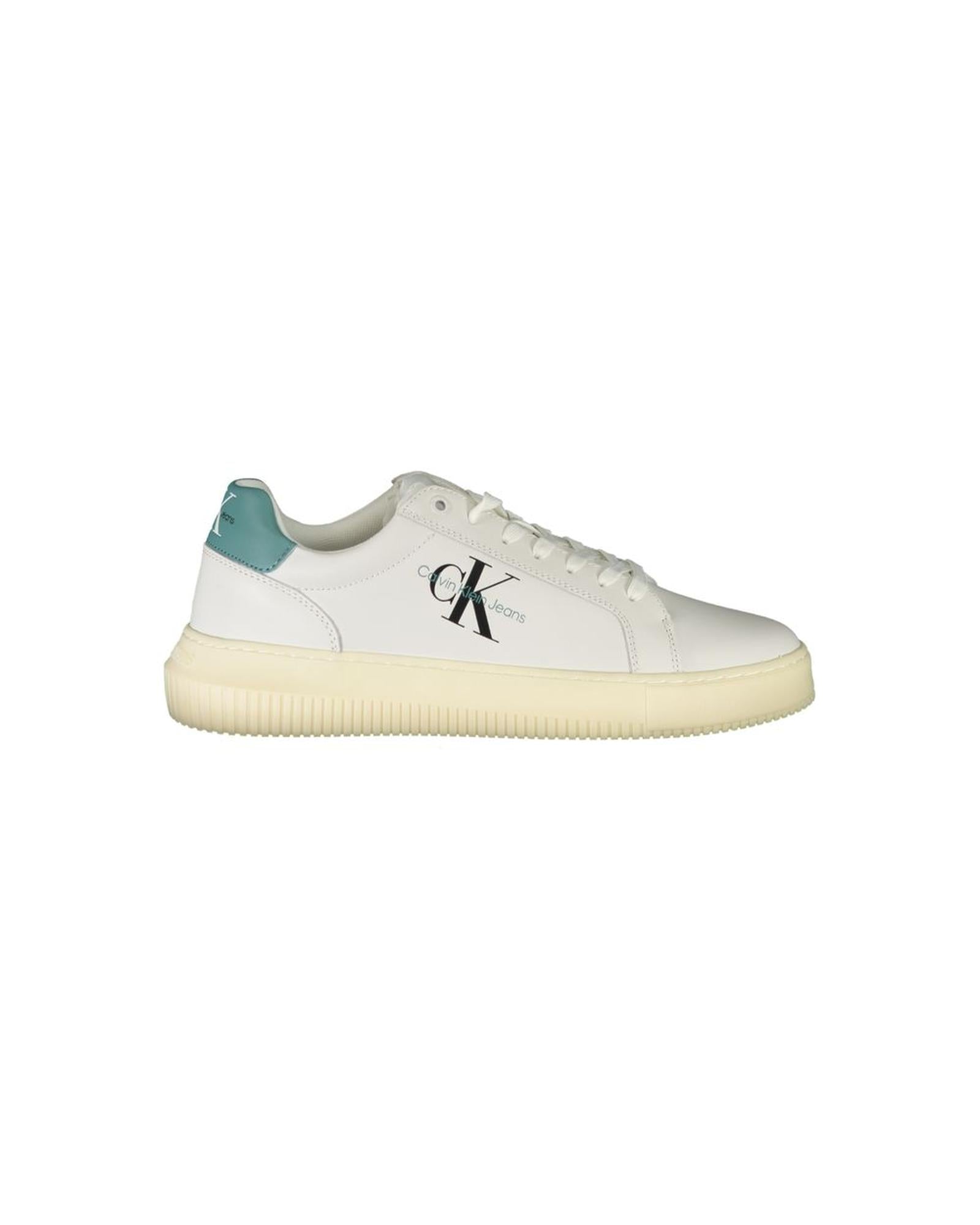 Calvin Klein Men's White Polyester Sneaker - 43 EU