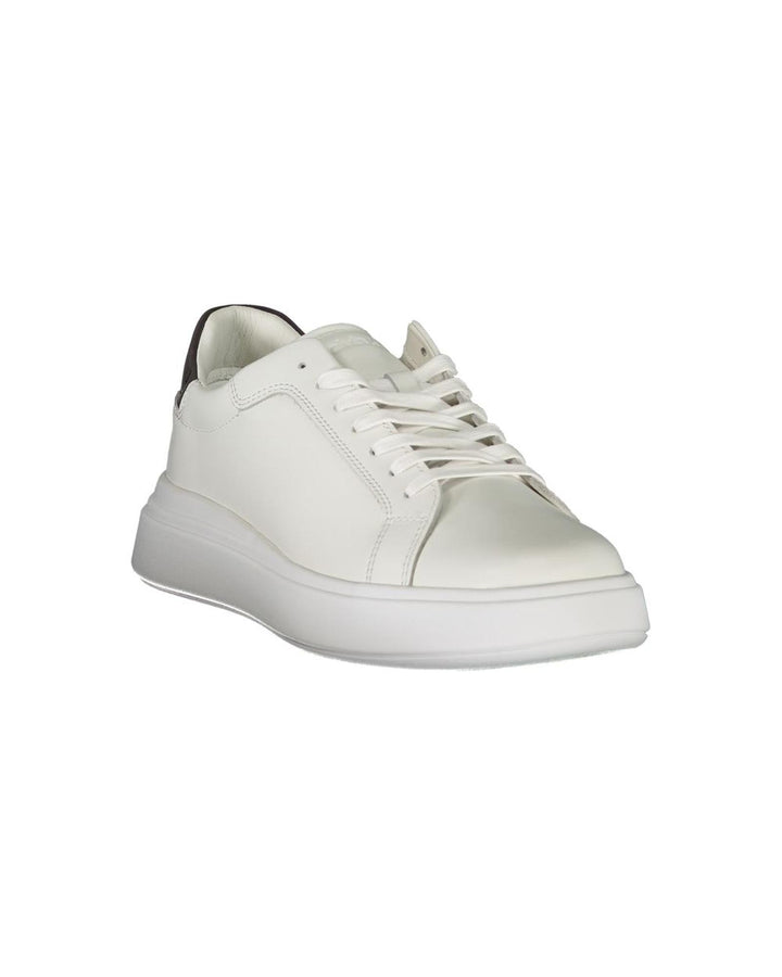 Calvin Klein Men's White Polyester Sneaker - 43 EU