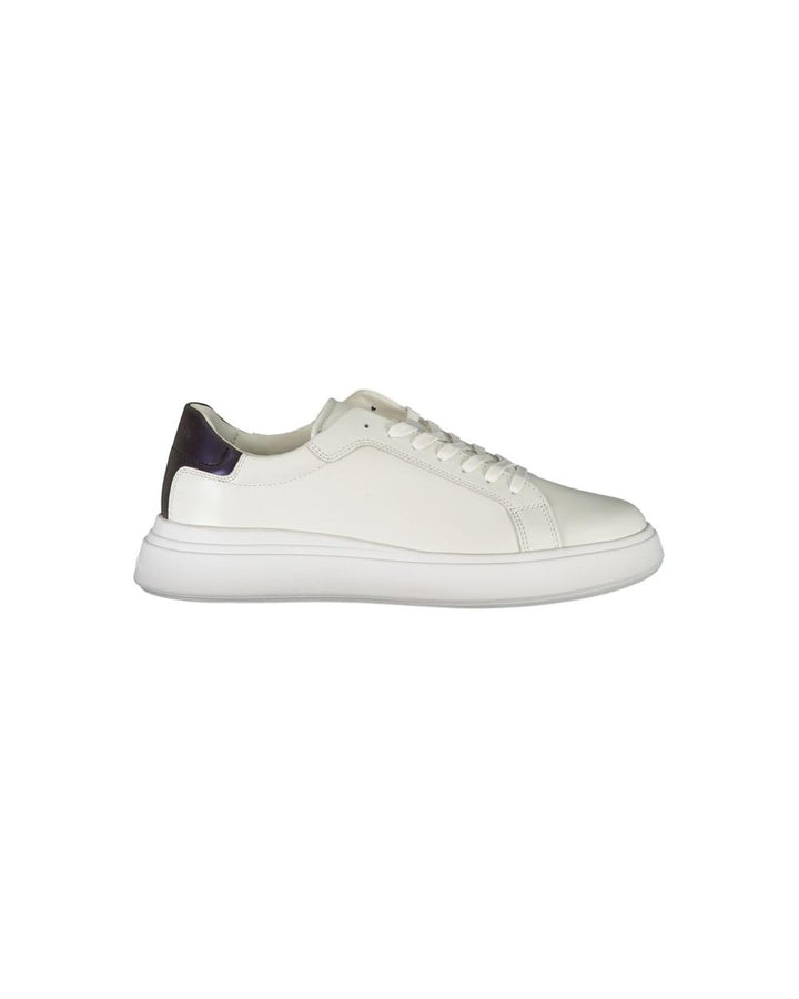 Calvin Klein Men's White Polyester Sneaker - 44 EU