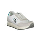 Calvin Klein Men's White Polyester Sneaker - 40 EU