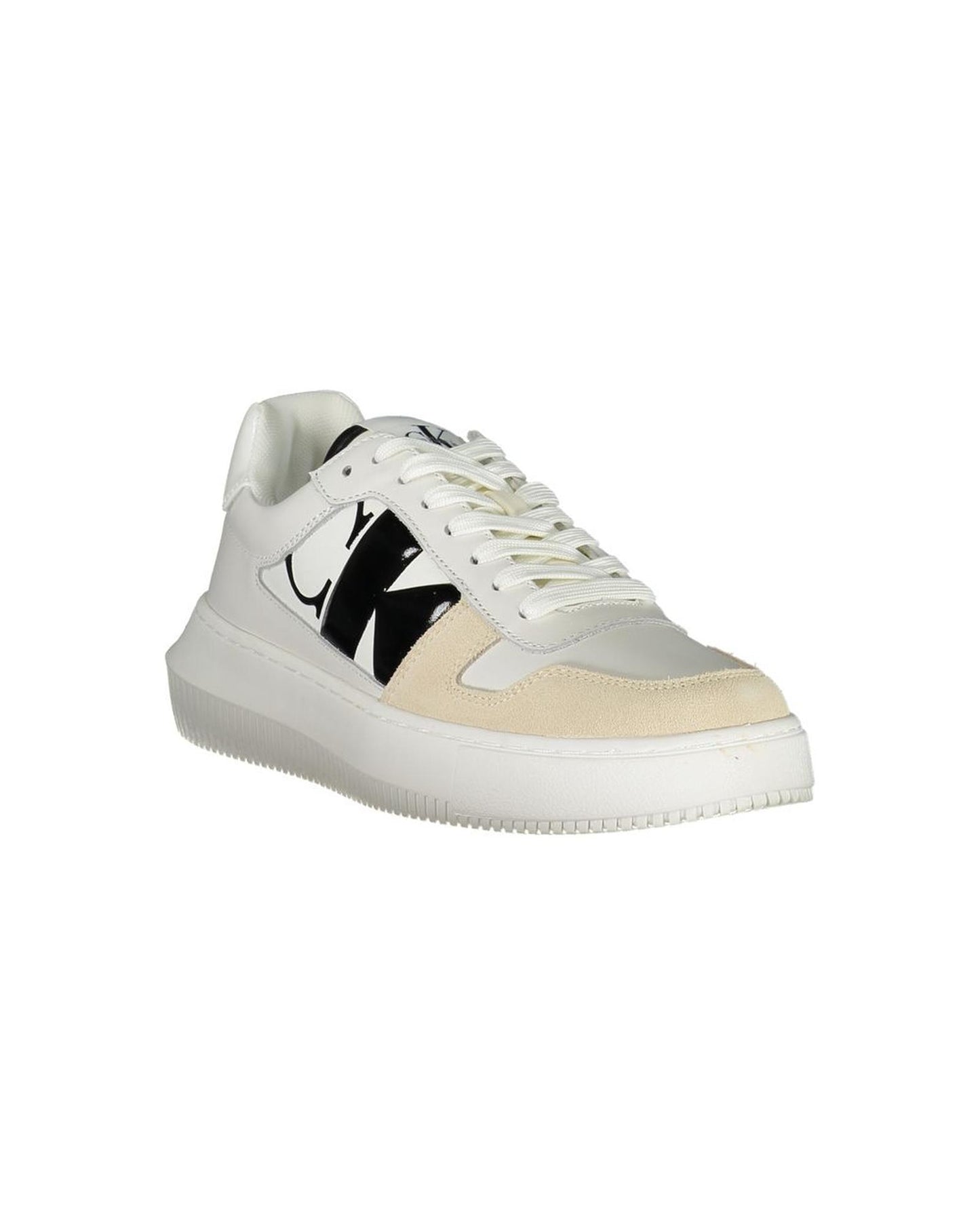 Calvin Klein Women's White Polyester Sneaker - 37 EU