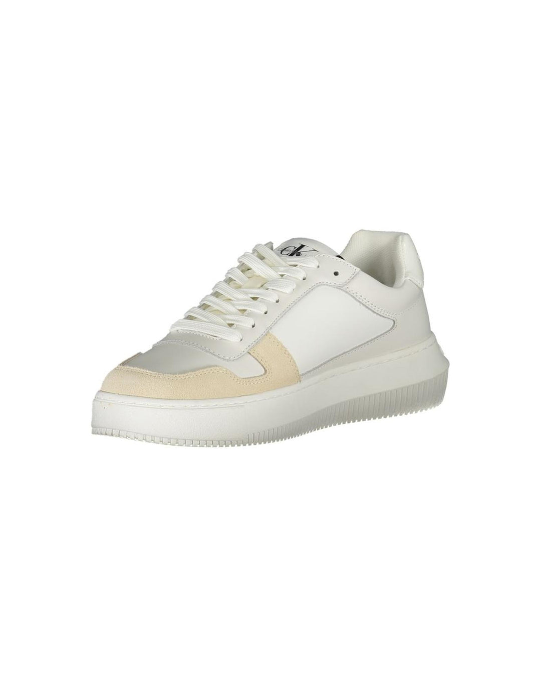 Calvin Klein Women's White Polyester Sneaker - 37 EU