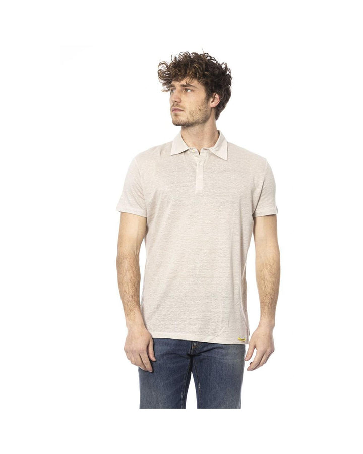 Distretto12 Men's Beige Cotton Polo Shirt - XL