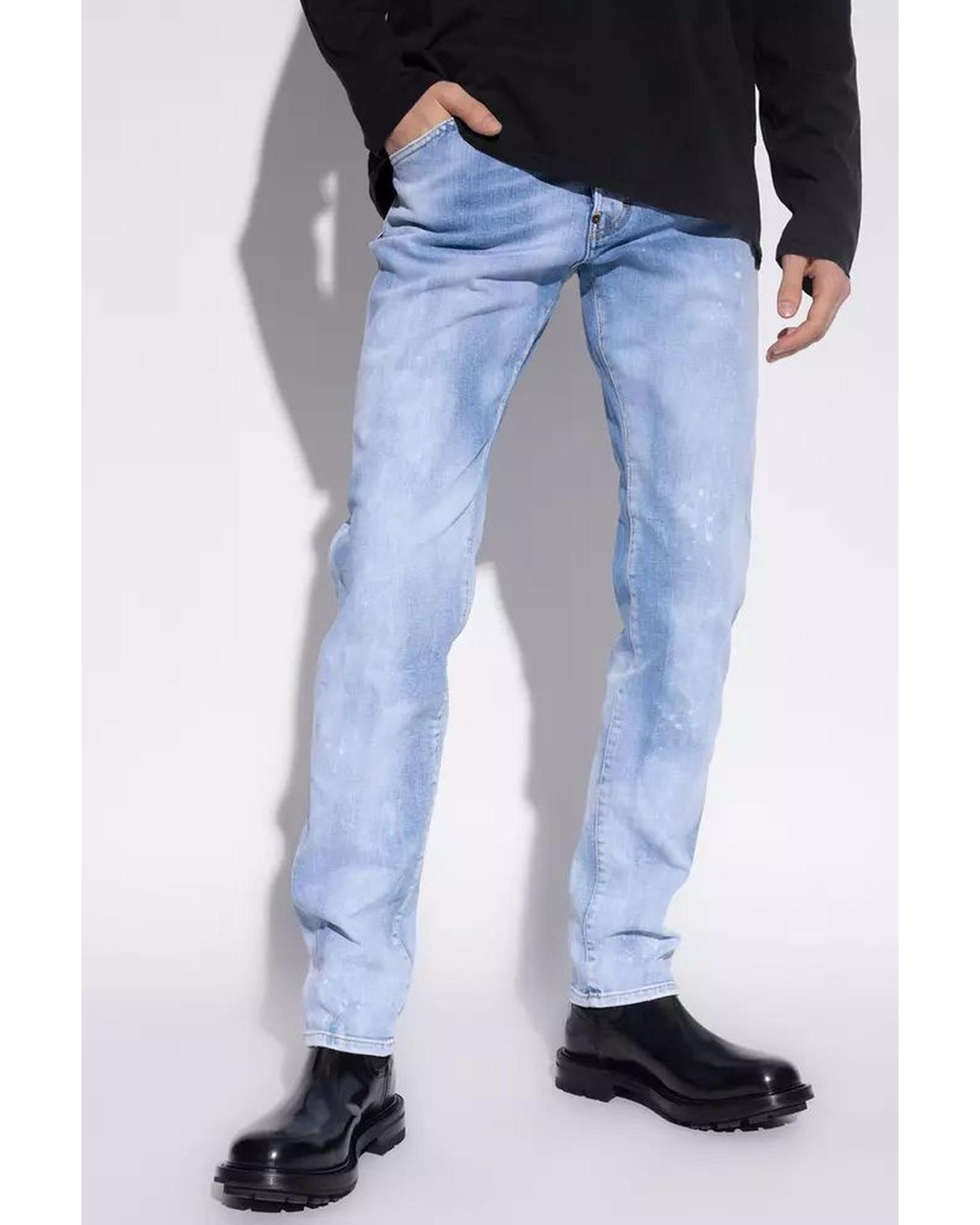 DsquaredÂ² Men's Light Blue Cotton Jeans & Pant - 52 IT