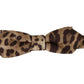 DOLCE & GABBANA Exclusive Bow Tie - Brown Leopard One Size Men