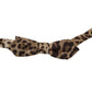 DOLCE & GABBANA Exclusive Bow Tie - Brown Leopard One Size Men