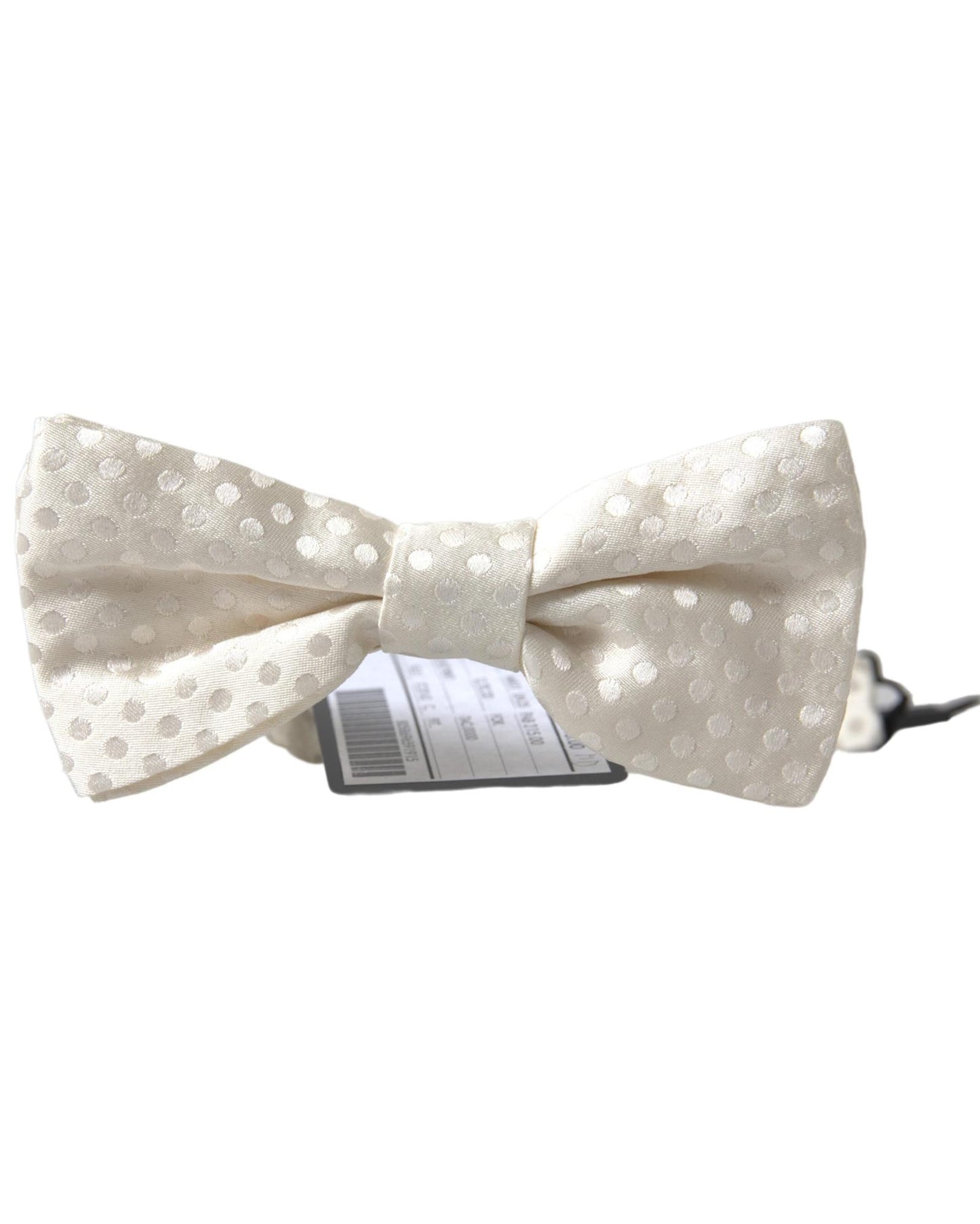 Dolce & Gabbana Men's Ivory Fantasy Pattern Adjustable Neck Papillon Bow Tie - One Size