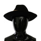 Dolce & Gabbana Women's Black Lapin Amor Gignit Wide Brim Panama Hat - 57 cm