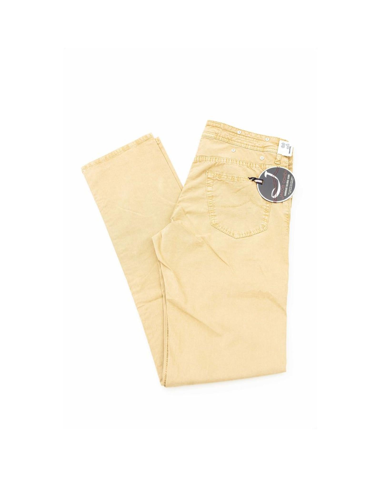 Jacob Cohen Men's Elegant Beige Cotton Blend Jeans - W31 US