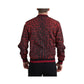 Dolce & Gabbana Men's Red Leopard Bomber Short Coat Jacket - 44 IT