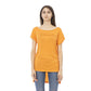 Just Cavalli Women's Orange Cotton Tops & T-Shirt - L