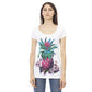 Just Cavalli Women's White Cotton Tops & T-Shirt - L