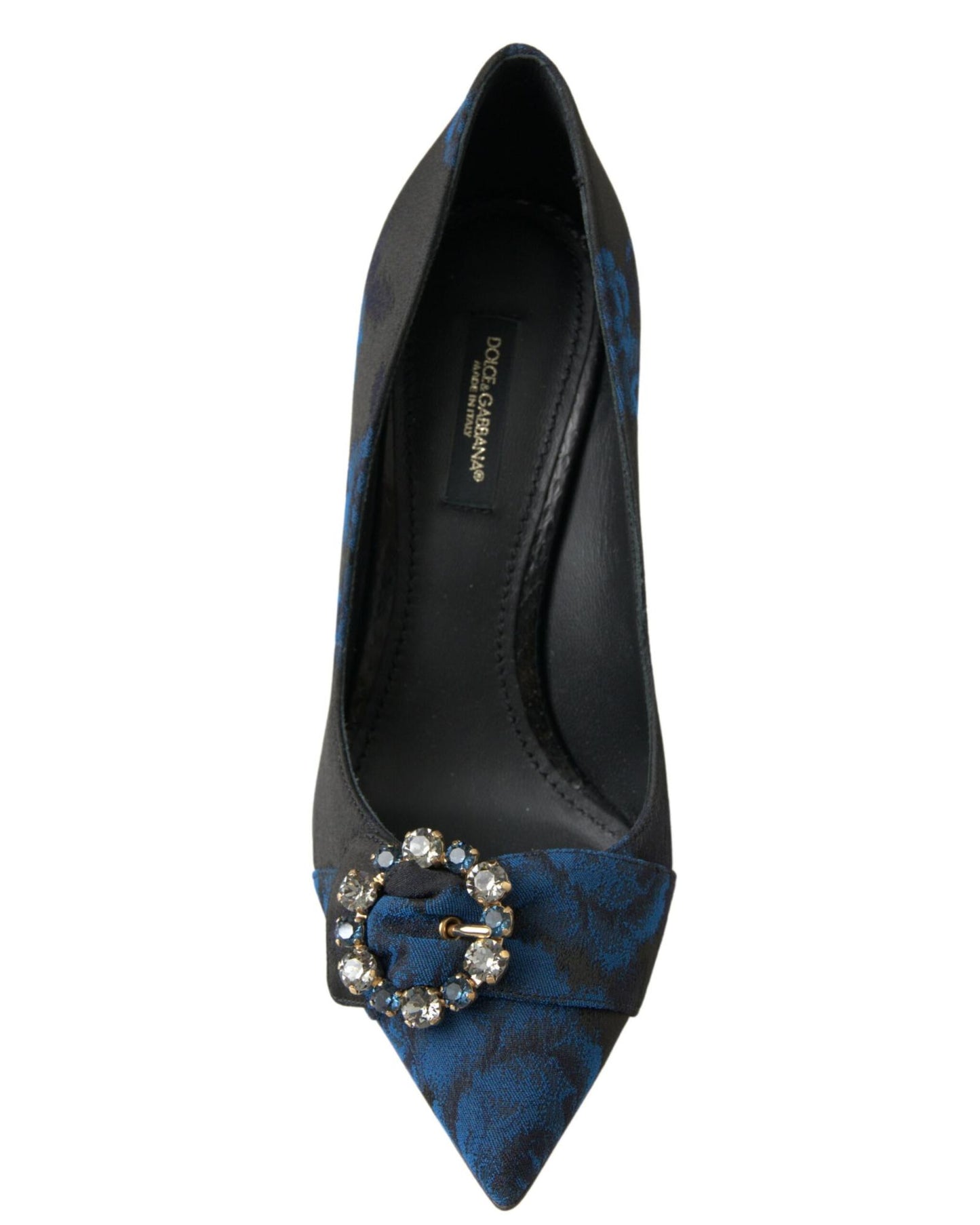 Dolce & Gabbana Women's Blue Floral Ayers Crystal Pumps Shoes - 38 EU