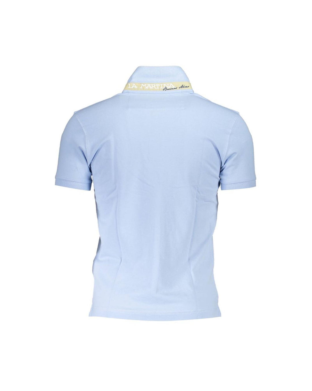 La Martina Men's Light Blue Cotton Polo Shirt - L