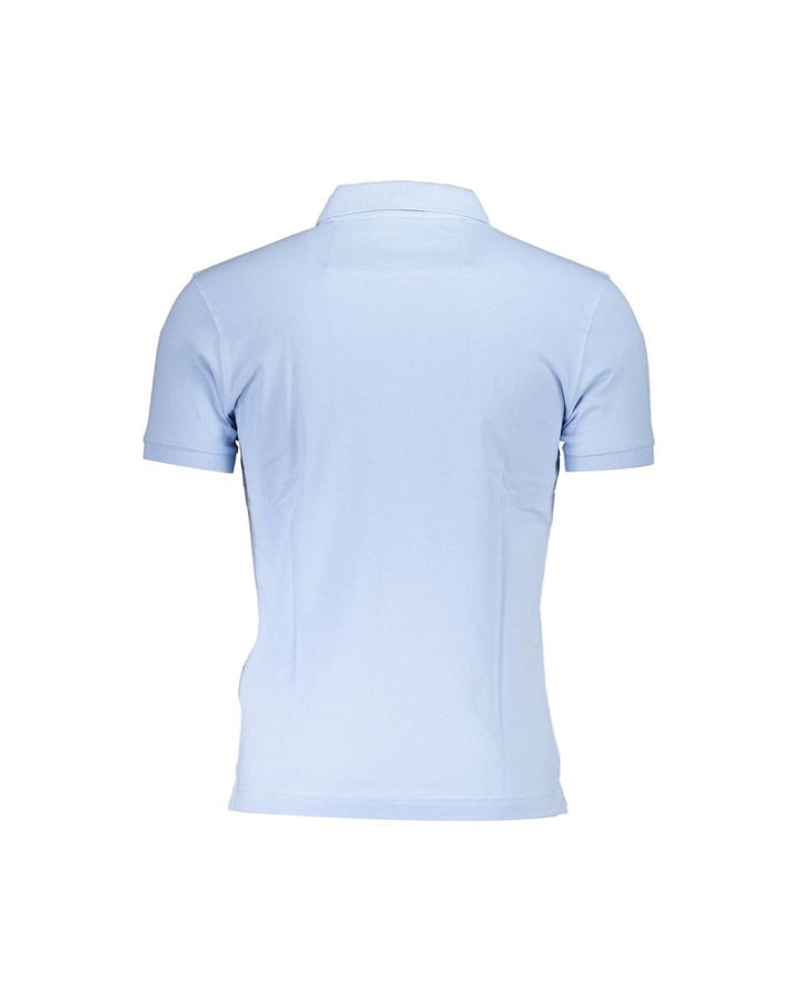 La Martina Men's Light Blue Cotton Polo Shirt - L