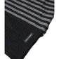 Dolce & Gabbana Men's Black Gray Stripe Wool Neck Wrap Shawl Scarf - One Size