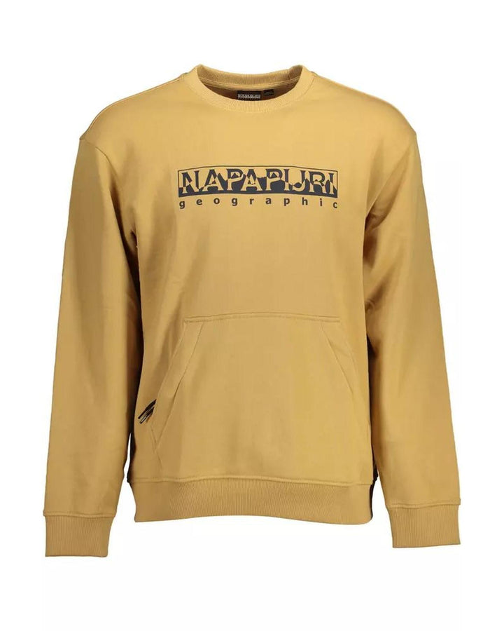 Napapijri Men's Beige Cotton Sweater - M