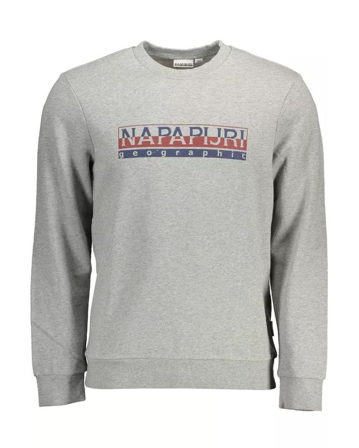 Napapijri Men's Gray Cotton Sweater - L