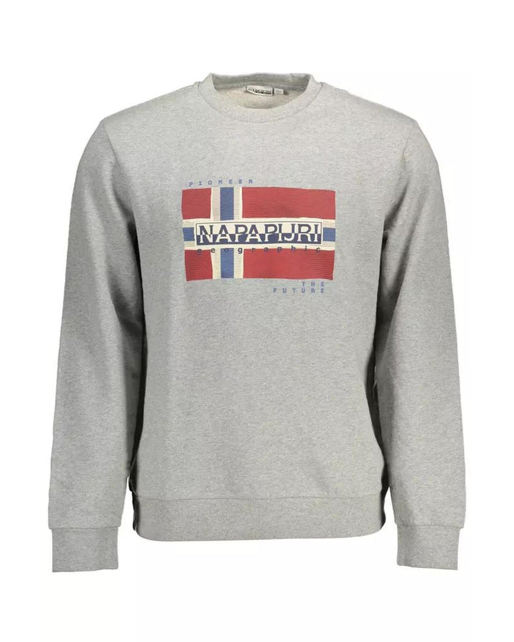 Napapijri Men's Gray Cotton Sweater - L