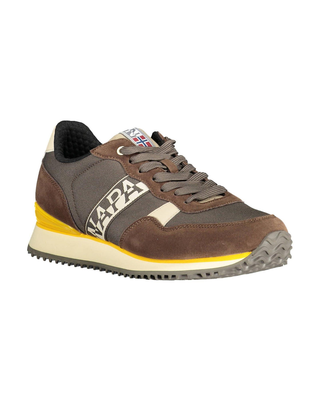 Napapijri Men's Brown Polyester Sneaker - 40 EU