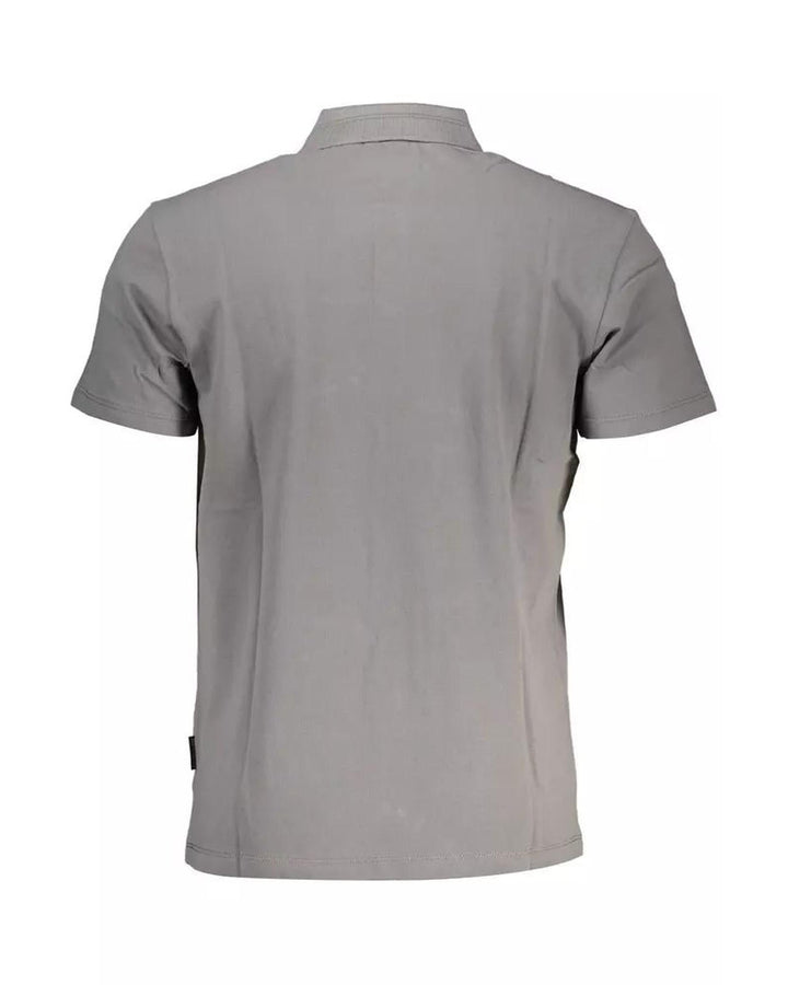 Napapijri Men's Gray Cotton Polo Shirt - XL