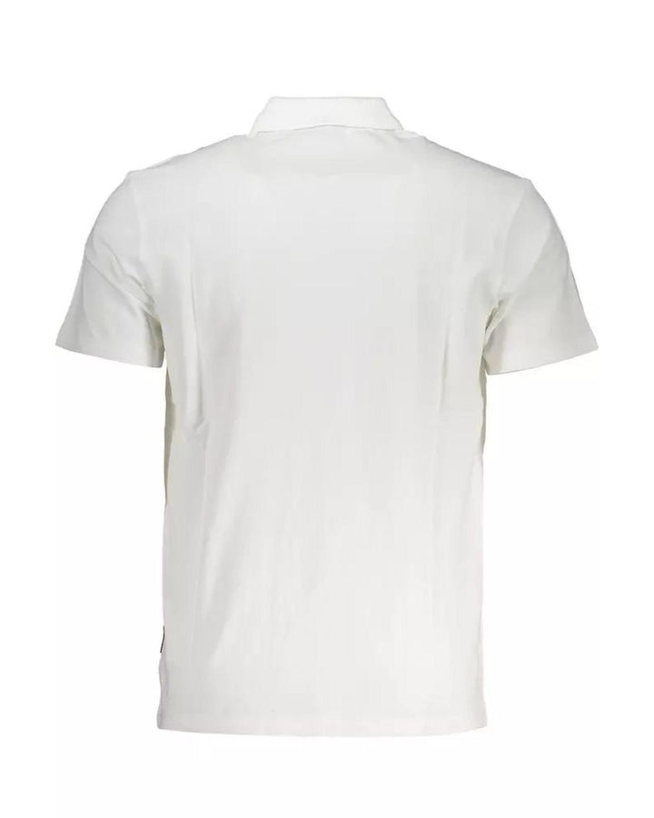 Napapijri Men's White Cotton Polo Shirt - M