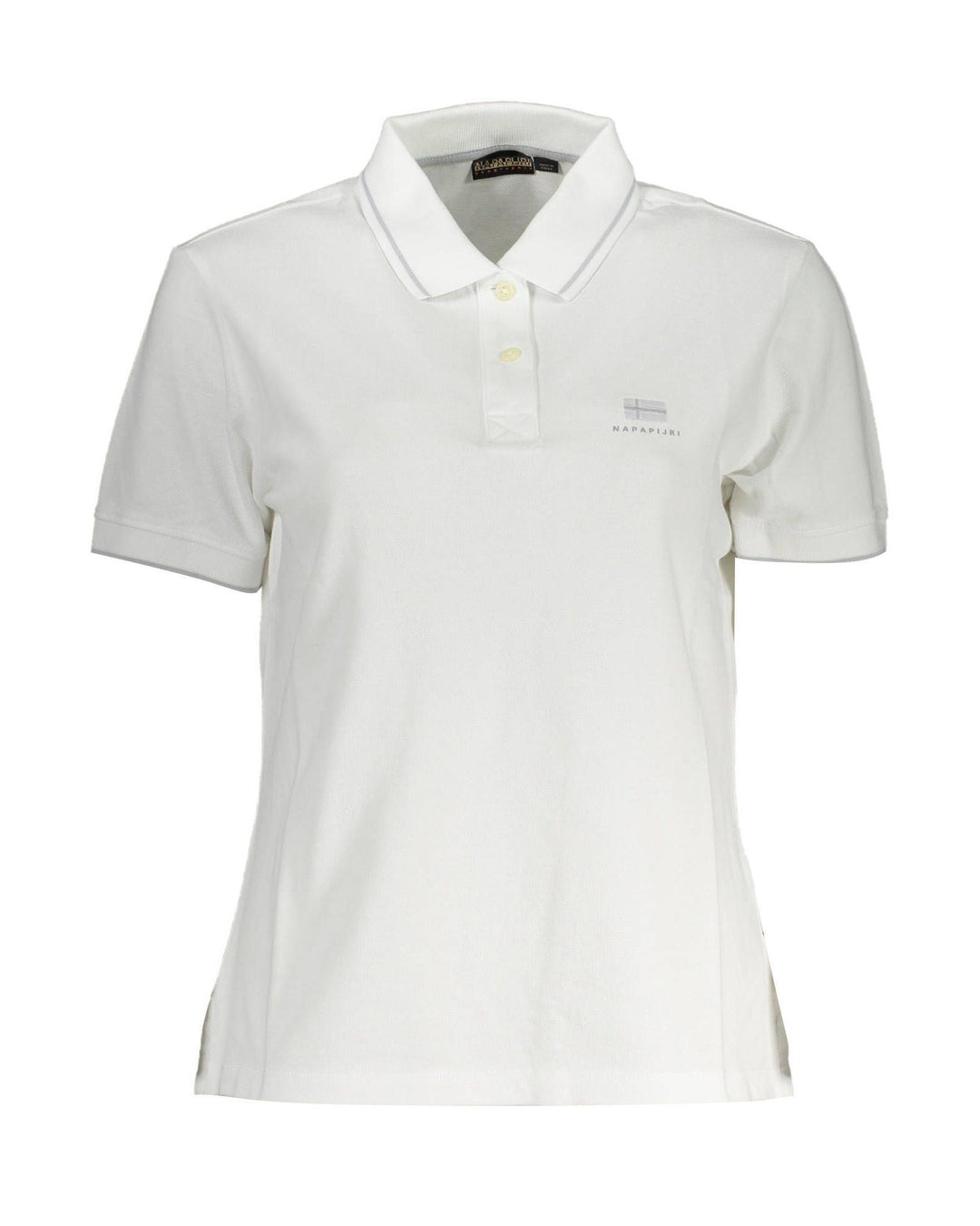 Napapijri Men's White Cotton Polo Shirt - L