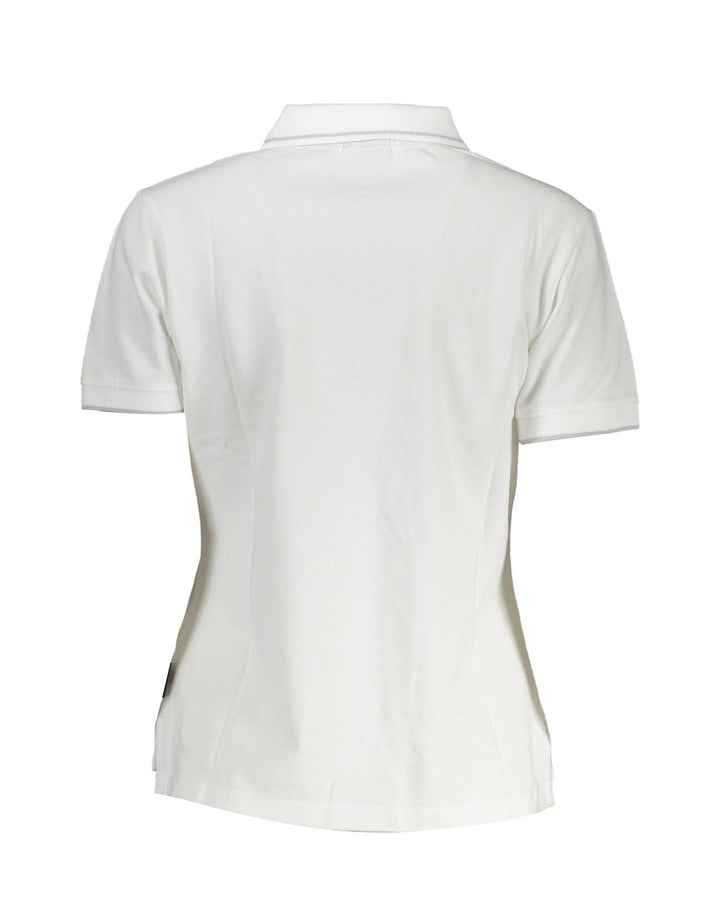 Napapijri Men's White Cotton Polo Shirt - L