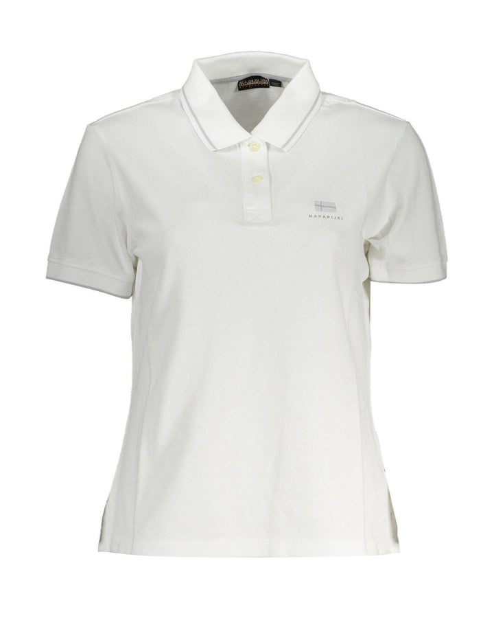 Napapijri Men's White Cotton Polo Shirt - M